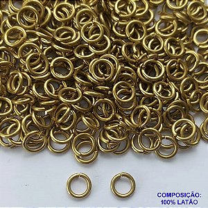 ACESSÓRIO NO BRUTO PRONTO PARA O BANHO - ARGOLINHA 7MM - PACOTE COM APROXIMADAMENTE 5000 UNIDADES - COMPOSIÇÃO: 100% LATÃO - BRU0002596