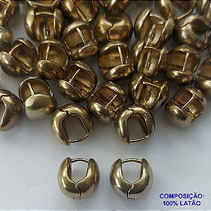 BRINCO NO BRUTO PRONTO PARA O BANHO(CX54) - BRINCO DE ARGOLA REDONDO 10X13MM - COMPOSIÇÃO: 100% LATÃO - PESO TOTAL 6,1GR - BRU13364