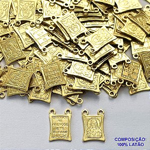ACESSÓRIO NO BRUTO PRONTO PARA O BANHO (CX54)- (5724) PINGENTE PARA ESCAPULÁRIO JESUS 8X10MM - PESO 0,5GR - BRU0002602