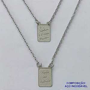 ESCAPULÁRIO EM AÇO INOXIDÁVEL(CX63) - ESCAPULÁRIO O SENHOR É MEU PASTOR, NADA ME FALTARÁ - TAMANHO: 60CM - COMPOSIÇÃO: AÇO INOXIDÁVEL - AÇO1276
