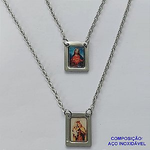 ESCAPULÁRIO EM AÇO INOXIDÁVEL(CX58) - ESCAPULÁRIO NOSSA SRA DO CARMO - TAMANHO: 60CM - COMPOSIÇÃO: AÇO INOXIDÁVEL - AÇO1277