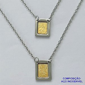 ESCAPULÁRIO EM AÇO INOXIDÁVEL(CX63) - ESCAPULÁRIO NOSSA SRA DO CARMO - TAMANHO: 60CM - COMPOSIÇÃO: AÇO INOXIDÁVEL - AÇO1278