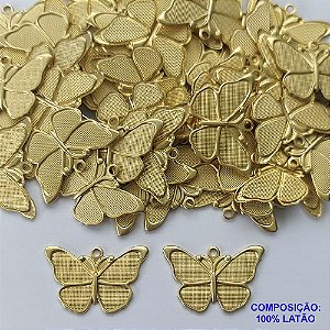 ACESSÓRIO NO BRUTO PRONTO PARA O BANHO(CX57) - (4647) PINGENTE BORBOLETA 16X25MM - COMPOSIÇÃO: 100% LATÃO - PESO TOTAL 1,2GR - BRU0002614