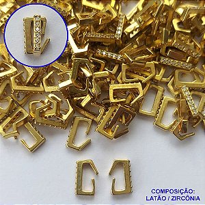 ACESSÓRIO NO BRUTO PRONTO PARA O BANHO(CX77) - CONTRA ARGOLA CRAVEJADO EM MICROS ZIRCÔNIAS 8MM - COMPOSIÇÃO: LATÃO / ZIRCÔNIA - PESO TOTAL 0,4GR - (VENDIDO POR UNIDADE)  BRU0002620