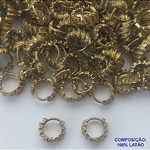 BRINCO NO BRUTO PRONTO PARA O BANHO(CX59) - BRINCO DE ARGOLINHA DE PRESSÃO (TRANQUETA)  PESO TOTAL 1.2GR - TAMANHO 10MM -BRU7024A