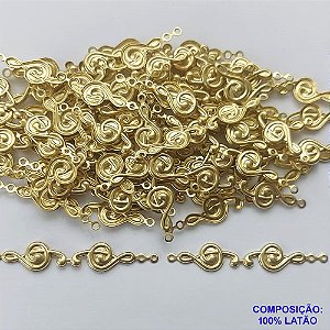 ACESSÓRIO NO BRUTO PRONTO PARA O BANHO(CX77) - (958) PINGENTE NOTA MUSICAL DUPLA 20MM - COMPOSIÇÃO: 100% LATÃO - PESO 0,8GR - BRU0002648