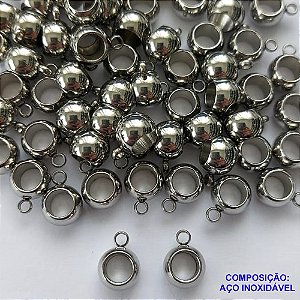 ACESSÓRIO EM AÇO INOXIDÁVEL - CONECTOR PARA PULSEIRAS TIPO PANDORA - TAMANHO: 5X7MM - AÇO1295