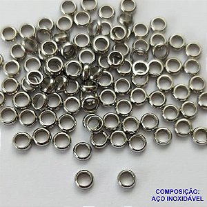 ACESSÓRIO EM AÇO INOXIDÁVEL(CX67) - CONECTOR PARA PULSEIRAS - TAMANHO: 2MM - AÇO1296