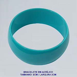 BRACELETE EM ACRÍLICO - TAMANHO 8CM / LARGURA 3CM - (troca somente por defeito de fabrica ) BIJU0010