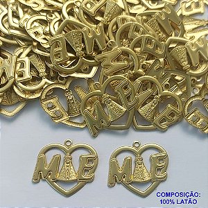 ACESSÓRIO NO BRUTO PRONTO PARA O BANHO(CX77) - (2780) CORAÇÃO VAZADO COM NOSSA SRA APARECIDA E PALAVRA MÃE 21X23MM - COMPOSIÇÃO: 100% LATÃO - PESO TOTAL 0,9GR - BRU0002716