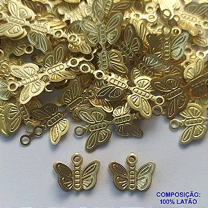 ACESSÓRIO NO BRUTO PRONTO PARA O BANHO(CX69) - (1835) BORBOLETA DUPLA 8X11MM - COMPOSIÇÃO: 100% LATÃO - PESO TOTAL 0,3GR - BRU0002717