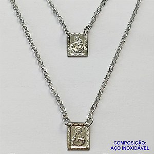 ESCAPULÁRIO EM AÇO INOXIDÁVEL(CX72) - ESCAPULÁRIO NOSSA SRA DO CARMO - TAMANHO: 60CM - COMPOSIÇÃO: AÇO INOXIDÁVEL - AÇO1324