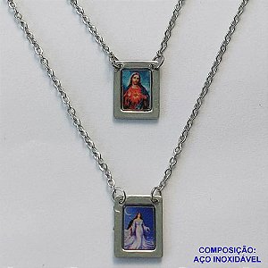 ESCAPULÁRIO EM AÇO INOXIDÁVEL(CX75) - ESCAPULÁRIO IEMANJÁ - TAMANHO: 60CM - COMPOSIÇÃO: AÇO INOXIDÁVEL - AÇO1338