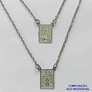 ESCAPULÁRIO EM AÇO INOXIDÁVEL(CX75) - ESCAPULÁRIO NOSSA SRA APARECIDA - TAMANHO: 60CM - COMPOSIÇÃO: AÇO INOXIDÁVEL - AÇO1343