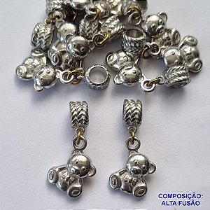 ACESSÓRIO NO BRUTO PRONTO PARA O BANHO(CX75) - (BLQ-320) URSO 10X16MM - BERLOQUE PARA PULSEIRA SIMILAR A PANDORA - COMPOSIÇÃO: ALTA FUSÃO - PESO 2,1GR - BRU0002771
