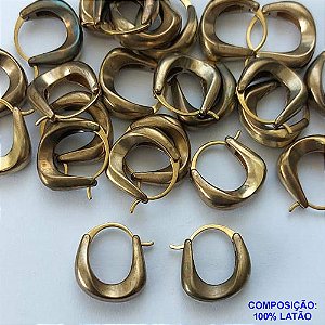 BRINCO NO BRUTO PRONTO PARA O BANHO(CX90) - BRINCO DE ARGOLA - TAMANHO 16MM - LARGURA 5MM - PESO TOTAL 3,4GR - BRU13552