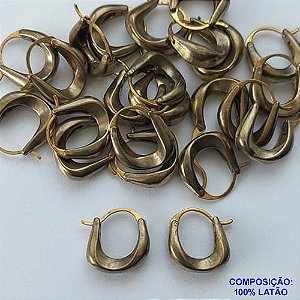 BRINCO NO BRUTO PRONTO PARA O BANHO(CX90) - BRINCO DE ARGOLA - TAMANHO 14MM - LARGURA 5MM - PESO TOTAL 3,2GR - BRU13553