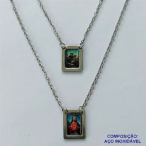 ESCAPULÁRIO EM AÇO INOXIDÁVEL(CX93) - ESCAPULÁRIO SANTO ANTÔNIO - TAMANHO: 60CM - COMPOSIÇÃO: AÇO INOXIDÁVEL - AÇO1535