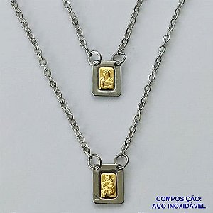 ESCAPULÁRIO EM AÇO INOXIDÁVEL(CX93) - ESCAPULÁRIO NOSSA SENHORA DO CARMO - TAMANHO: 60CM - COMPOSIÇÃO: AÇO INOXIDÁVEL - AÇO1536