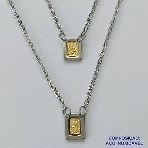 ESCAPULÁRIO EM AÇO INOXIDÁVEL(CX93) - ESCAPULÁRIO SÃO JORGE - TAMANHO: 60CM - COMPOSIÇÃO: AÇO INOXIDÁVEL - AÇO1543