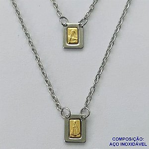 ESCAPULÁRIO EM AÇO INOXIDÁVEL(CX93) - ESCAPULÁRIO NOSSA SRA APARECIDA - TAMANHO: 60CM - COMPOSIÇÃO: AÇO INOXIDÁVEL - AÇO1545