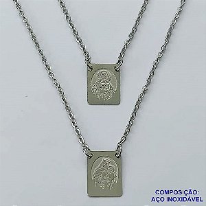 ESCAPULÁRIO EM AÇO INOXIDÁVEL(CX93) - ESCAPULÁRIO NOSSA SENHORA DO CARMO - TAMANHO: 60CM - COMPOSIÇÃO: AÇO INOXIDÁVEL - AÇO1547