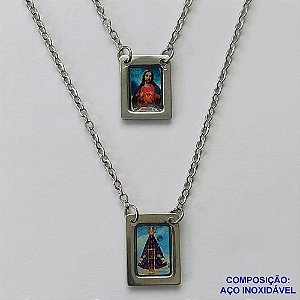 ESCAPULÁRIO EM AÇO INOXIDÁVEL(CX93) - ESCAPULÁRIO NOSSA SRA APARECIDA - TAMANHO: 60CM - COMPOSIÇÃO: AÇO INOXIDÁVEL - AÇO1553
