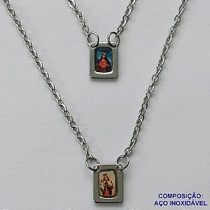 ESCAPULÁRIO EM AÇO INOXIDÁVEL(CX93) - ESCAPULÁRIO NOSSA SENHORA DO CARMO - TAMANHO: 60CM - COMPOSIÇÃO: AÇO INOXIDÁVEL - AÇO1554