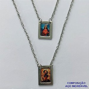ESCAPULÁRIO EM AÇO INOXIDÁVEL(CX94) - ESCAPULÁRIO NOSSA SENHORA DESATADORA DOS NÓS- TAMANHO: 60CM - COMPOSIÇÃO: AÇO INOXIDÁVEL - AÇO1557