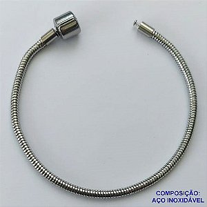 PULSEIRA EM AÇO INOXIDÁVEL - PULSEIRA TIPO PANDORA - TAMANHO 19CM (LB026462)- COMPOSIÇÃO: AÇO INOXIDÁVEL - AÇO1589