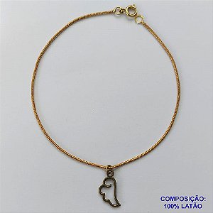 PULSEIRA NO BRUTO PRONTA PARA O BANHO(CX99) - CORRENTE RABO DE RATO - TAMANHO 22CM - PESO TOTAL 2.4GR - BRU13802