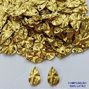 ACESSÓRIO NO BRUTO PRONTO PARA O BANHO(CX106) - (3.3312F1) GOTA MARTELADA 12MM - PESO TOTAL 0,5GR - COMPOSIÇÃO: 100% LATÃO - BRU0002923