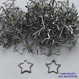 BRINCO EM AÇO INOXIDÁVEL(CX99) - BRINCO DE PINO ESTRELA VAZADA 10MM - COMPOSIÇÃO: AÇO INOXIDÁVEL - AÇO1626