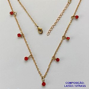 SHOCKER BRUTO PRONTO PARA BANHO(CX100) - SHOCKER COM CORRENTE CADEADO E STRASS VERMELHO - TAMANHO 40CM + EXTENSOR - PESO: 2,6GR - FECHO LAGOSTA - BRU13930