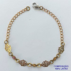 PULSEIRA NO BRUTO PRONTO PARA O BANHO -  (CX.33 )PULSEIRAS COM STRASS COLORIDOS - TAMANHO 18CM - PESO 1,1GR E FECHO LAGOSTA - BRU13982