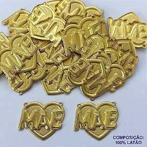 ACESSÓRIO BRUTO PRONTO PARA BANHO(CX104) -  (4438) PINGENTE CORAÇÃO 20MM C/ MÃE C/ 2 CABEÇA VENDIDA POR UNIDADE COMPOSIÇÃO LATÃO - PESO 1,2GR - TAMANHO 22MM BRU0002933