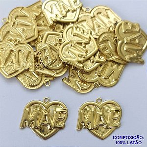 ACESSÓRIO BRUTO PRONTO PARA BANHO(CX104) -  (4439) PINGENTE CORAÇÃO 20MM C/ MÃE C/ 1 CABEÇA VENDIDA POR UNIDADE COMPOSIÇÃO LATÃO - PESO 1,2GR - TAMANHO 22MM BRU0002934