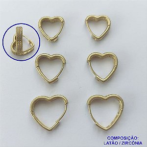 BRINCO NO BRUTO PRONTO PARA O BANHO LATÃO(CX101) - TRIO DE BRINCO COM 3 PARES TAMANHOS 13/16/17MM CRAVEJADOS EM MICROS ZIRCÔNIAS - PESO TOTAL 8,8GR - BRU13996