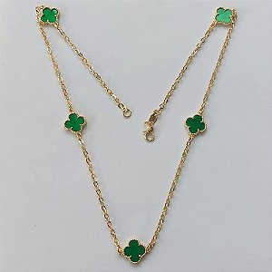 SHOCKER FOLHEADO A OURO - BANHADO COM 5 MILÉSIMOS + VERNIZ DIAMOND - SHOCKER 45CM VAN CLEEF VERDE 10MM - OURO277