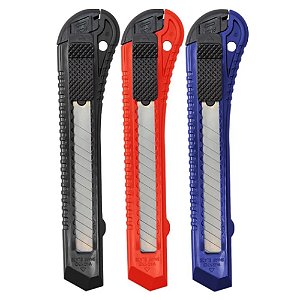 ESTILETE LARGO B4002 LÂMINA LARGA 18MM (VALOR UNITÁRIO) - CORES SORTIDAS - BAZZE - BRU0002961