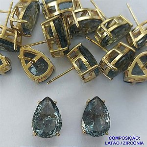 BRINCO NO BRUTO PRONTO PARA O BANHO - ZIRCÔNIA FUMÊ COM BASE EM ALTA FUSÃO - TAMANHO 10X14 - PESO TOTAL 4,0GR -  BRU14255