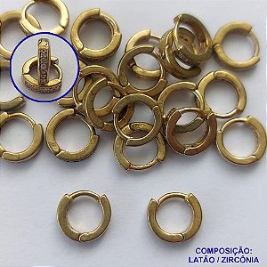 BRINCO BRUTO PRONTO BANHO COM 1 FILEIRA DE MICRO ZIRCÔNIA - (CX109) TAMANHO 7MM -  PESO  TOTAL 0,7GR -  BRU14283