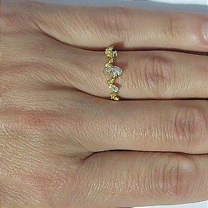 ANEL NO BRUTO PRONTO PARA O BANHO(CX111) - ANEL COM  PEDRA DE ZIRCÔNIAS  - PESO MEDIO 1,7GR - COMPOSIÇÃO: LATÃO / ZIRCÔNIA - ANEL000407