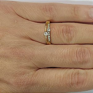 ANEL NO BRUTO PRONTO PARA O BANHO(CX111) - ANEL COM  PEDRA DE ZIRCÔNIAS  - PESO MEDIO 2,7GR - COMPOSIÇÃO: LATÃO / ZIRCÔNIA - ANEL000409
