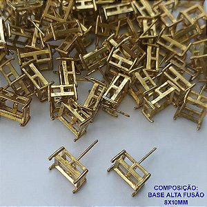 ACESSÓRIO NO BRUNTO PRONTO PARA O BANHO - BASE DE BRINCOS 8X10 EM ALTA FUSÃO -  PESO: 1,9GR - (VALOR REFERENTE AO PAR) BRU0002971