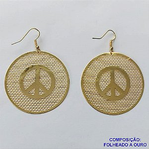 BRINCO FOLHEADO A OURO - BANHADO COM 5 MILÉSIMOS + VERNIZ DIAMOND - BRINCO ANZOL REDONDO VAZADO 46MM - OURO280