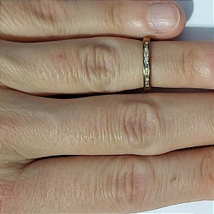 ANEL (FALANGE) NO BRUTO PRONTO PARA O BANHO - (CX.116)  CRAVEJADO EM MICROS ZIRCÔNIAS - PESO DO ANEL 1.3GR - ANEL000453