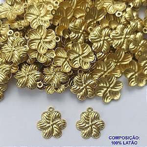 ACESSÓRIO NO BRUTO PRONTO PARA O BANHO(CX122) - (E3419) PINGENTE FLOR ESPIRAL COM UMA ARGOLINHA 12MM - PESO TOTAL 0,4GR - BRU0003006