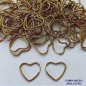 BRINCO NO BRUTO PRONTO PARA O BANHO(CX124) - BRINCO ARGOLINHA DE PRESSÃO CORAÇÃO - TAMANHO: 17MM - PESO TOTAL 1,4GR - BRU14905