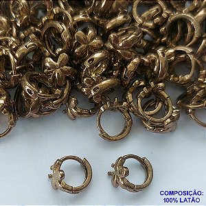 BRINCO NO BRUTO PRONTO PARA O BANHO - BRINCO ARGOLINHA DE PRESSÃO COM BORBOLETA - TAMANHO: 10MM - PESO TOTAL 1,2GR - BRU14920